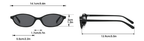 Slim Oval Acetate Sunglasses