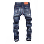 Slim-Fit Distressed Denim Jeans