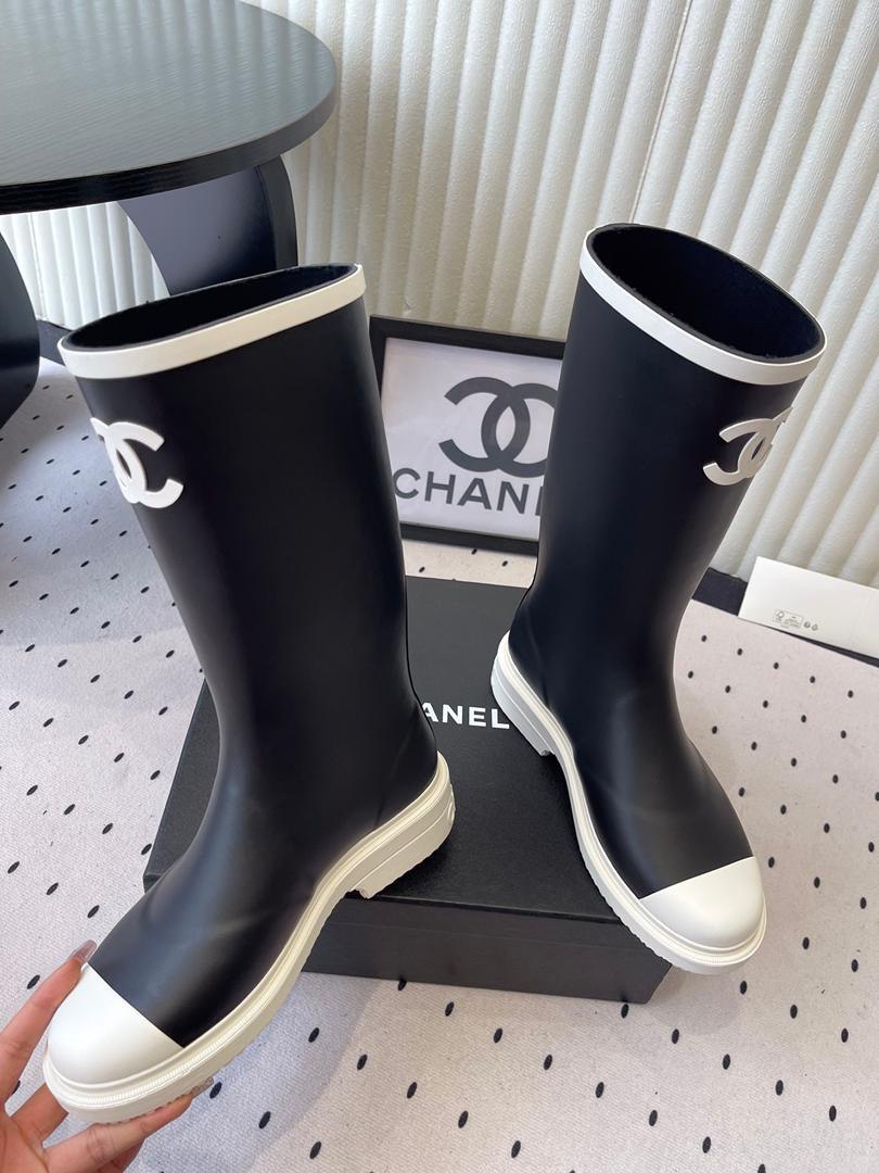 Viral Rubber Boots Black/White
