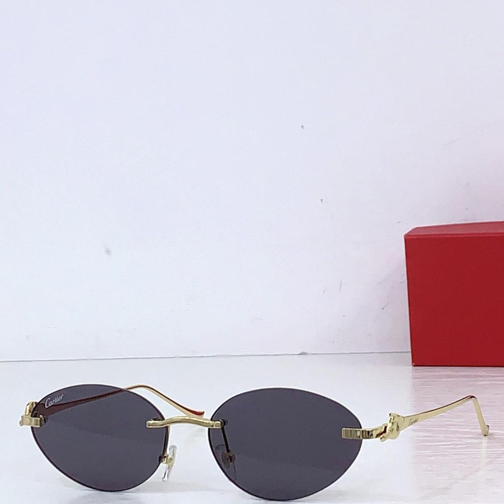 Luxury Oval Rimless Sunglasses