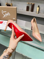 Nude Pointed-Toe Pumps