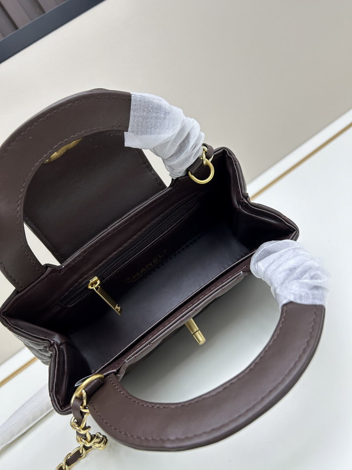 Chocolate Leather Mini Bag