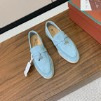 Pale Blue Loafers