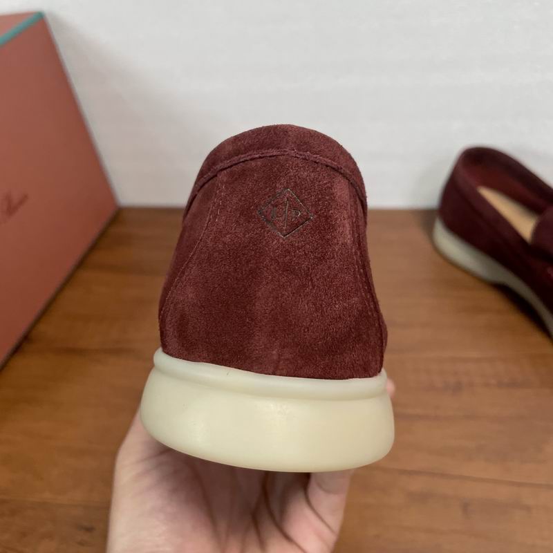 Burgundy Suede Slip-On Loafers
