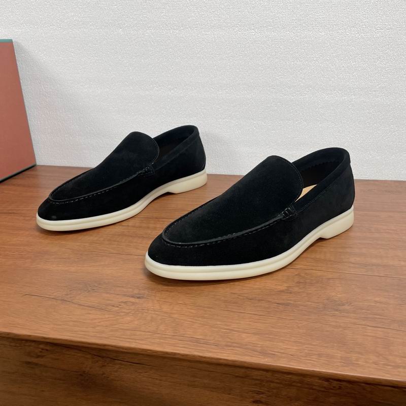 Black Suede Slip-On Loafers