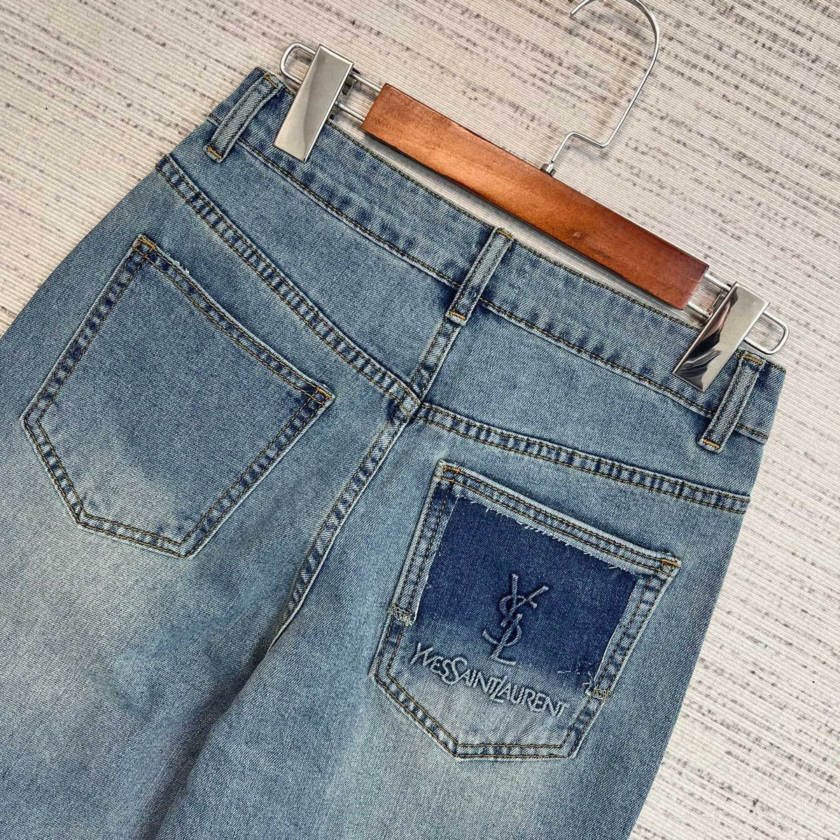 Wide-Leg Denim Jeans