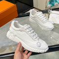 H Striped Leather Sneakers