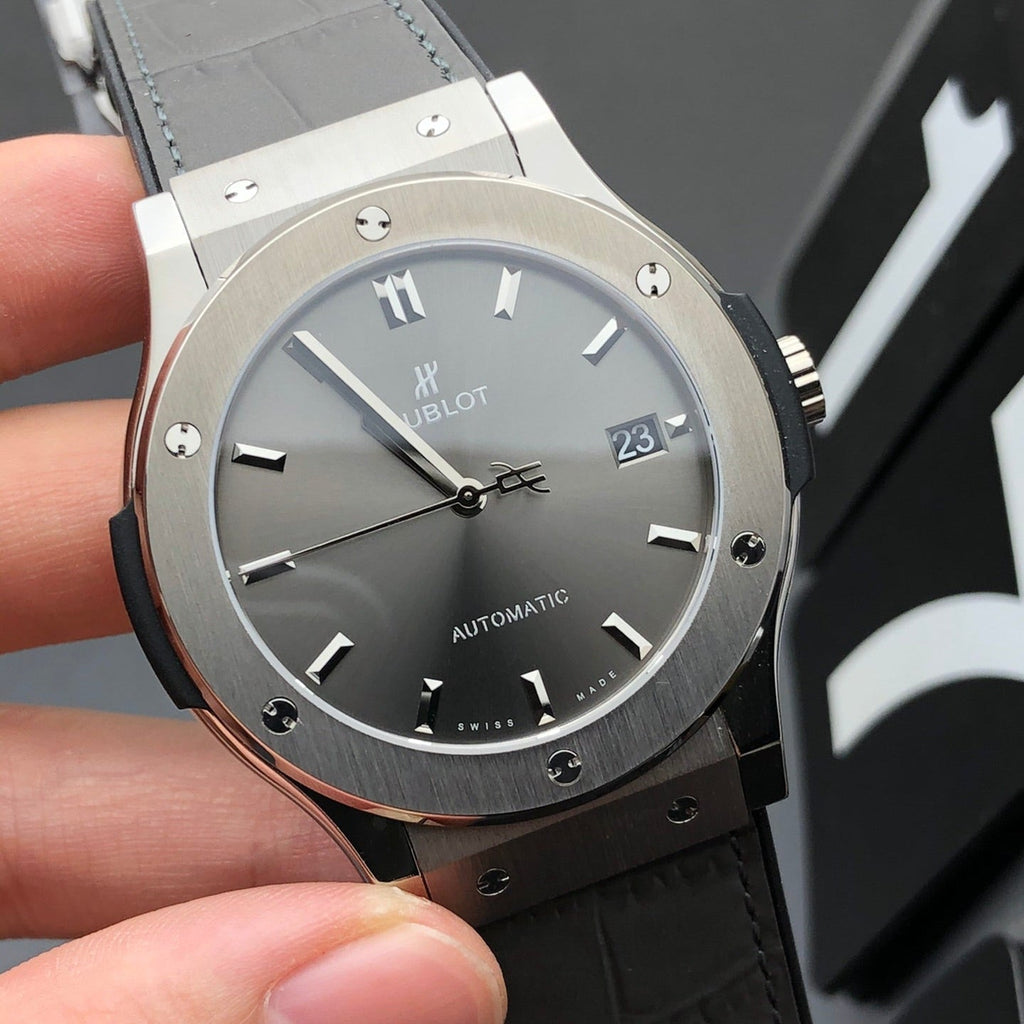 Silver Gradient Dial Watch 42 mm