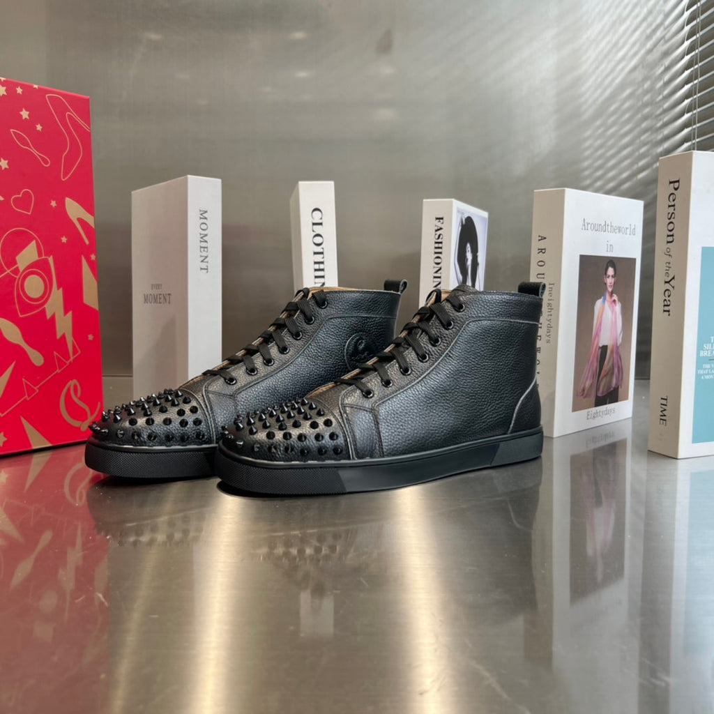 High-Top Studded Sneakers