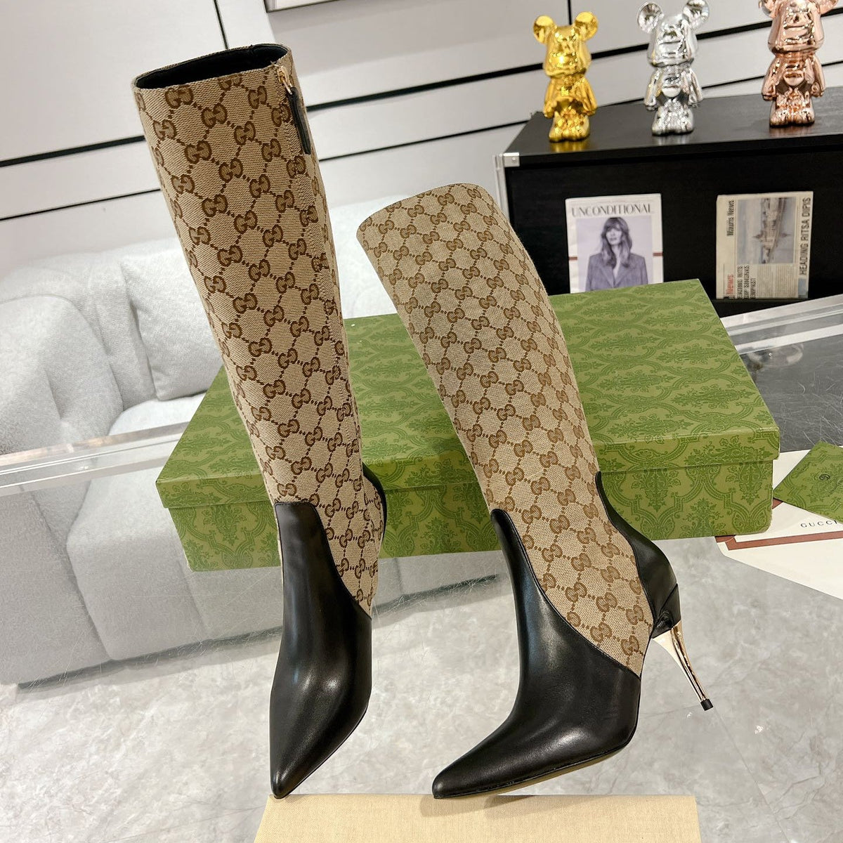 Women’s High-Heel Leather Boots
