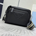 Men’s Crossbody Bag with Embroidered Strap