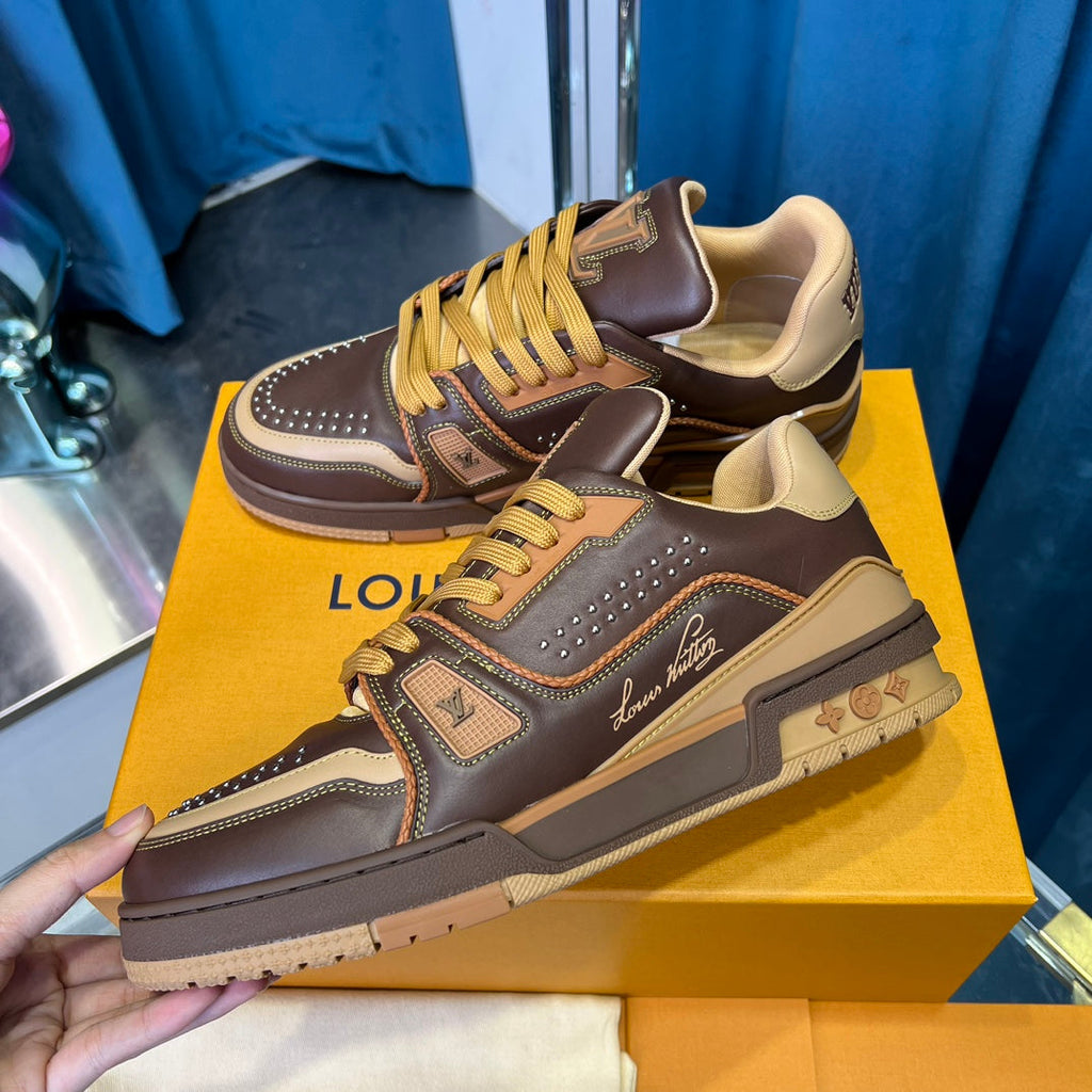 Premium Color-Matched Leather Sneakers