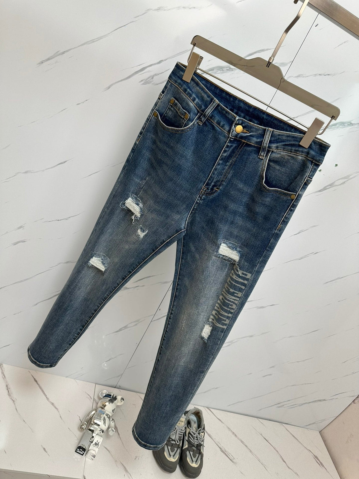 Men’s Designer Washed Denim Jeans