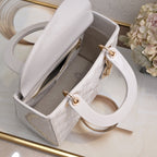 Lady D Style Shoulder Bag – White (24cm)