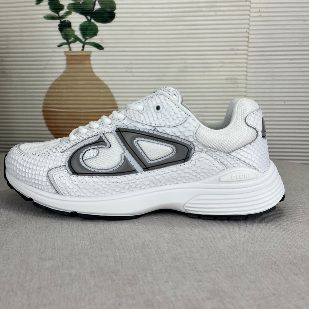 B30 Inspired Sneakers – White Snake Leather