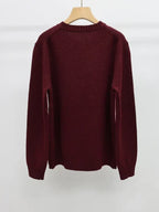 Burgundy Bear Knit Sweater