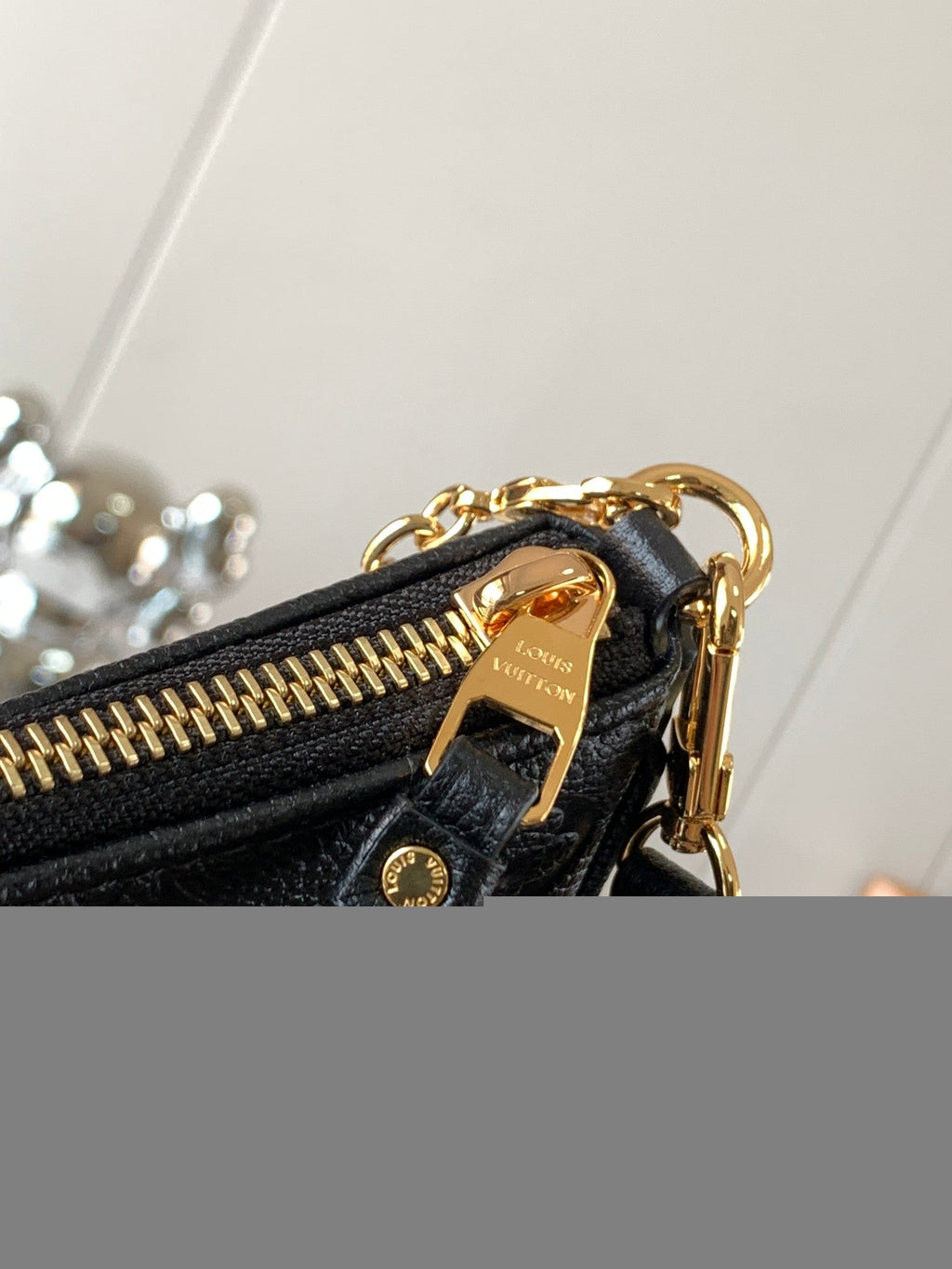 Embossed Leather Shoulder Bag